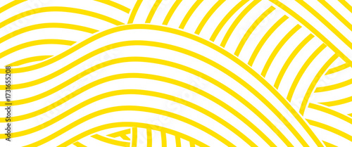 Pasta background, spaghetti abstract geometric pattern. Macaroni yellow poster. Wavy abstract pattern.Eps10