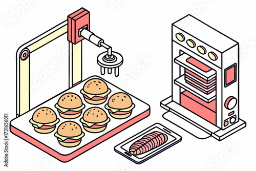 fast food icons set