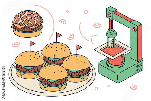fast food illustration
