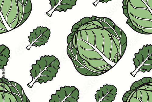 seamless pattern with green leaves