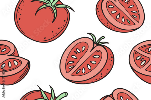 tomato seamless pattern