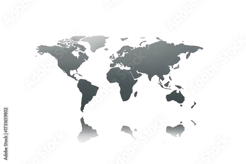 Wallpaper Mural Global World Map On Black Background Torontodigital.ca