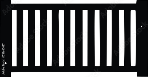 Abstract grid pattern of black and white vertical stripes geometric design minimalist modern repeating lines