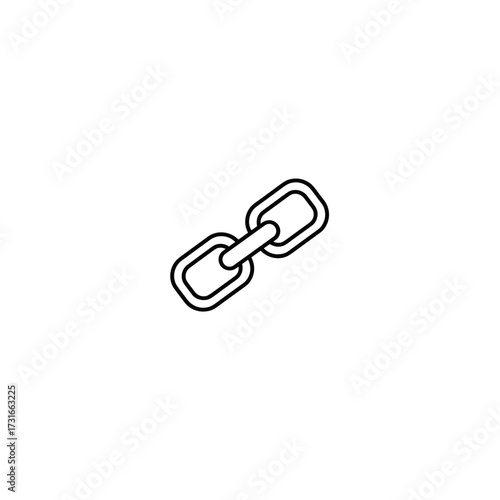 Linked chain icon in minimalistic design