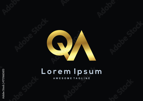 Luxury Letter Q A gold color logo template