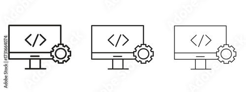 Web development icon for web. simple element illustration with editable strokes