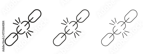 Weakness icon for web. simple element illustration with editable strokes