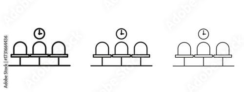 Waiting Room icon for web. simple element illustration with editable strokes