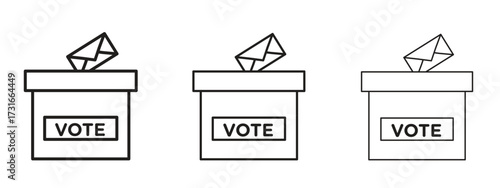 Voting icon for web. simple element illustration with editable strokes