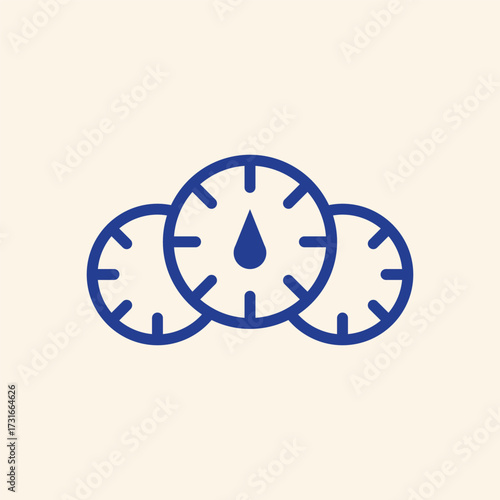Track your water usage with this modern, clean icon perfect for apps, websites, and educational materials promoting sustainability and conservation