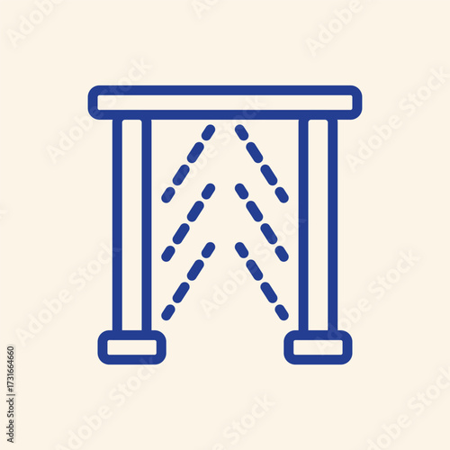 Step into freshness with this modern blue shower icon, perfect for bathroom design, spa promotions, or wellness apps that emphasize cleanliness and relaxation