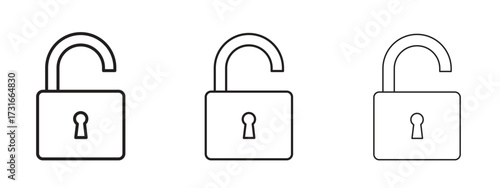 Unblocked icon for web. simple element illustration with editable strokes