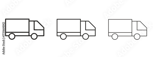 Truck icon for web. simple element illustration with editable strokes