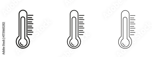 Temperature icon for web. simple element illustration with editable strokes
