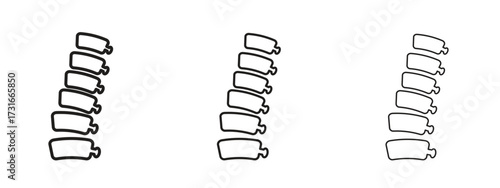 Spine icon for web. simple element illustration with editable strokes