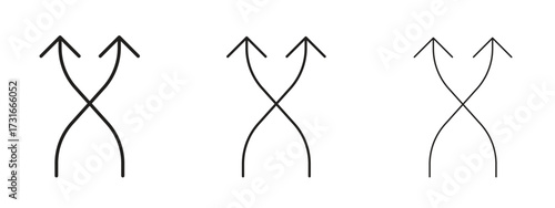 Shuffle icon for web. simple element illustration with editable strokes