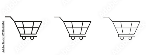 Shopping basket icon for web. simple element illustration with editable strokes