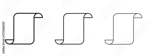 Scroll icon for web. simple element illustration with editable strokes