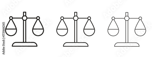 Scale icon for web. simple element illustration with editable strokes