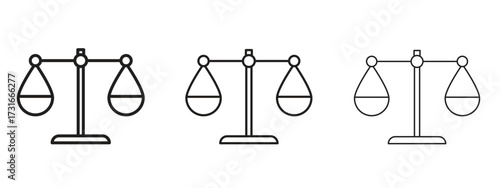 Scale icon for web. simple element illustration with editable strokes