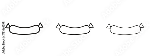 Sausage icon for web. simple element illustration with editable strokes