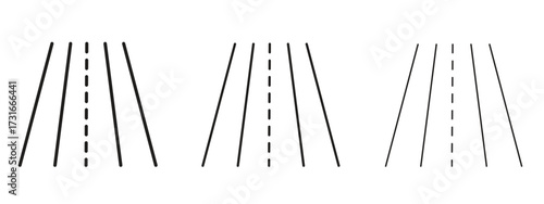 Road icon for web. simple element illustration with editable strokes