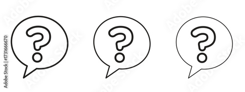 Question icon for web. simple element illustration with editable strokes