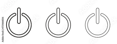 Power button icon for web. simple element illustration with editable strokes