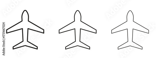 Plane icon for web. simple element illustration with editable strokes