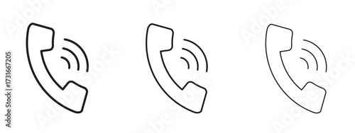 Phone call icon for web. simple element illustration with editable strokes