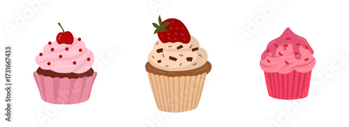 Muffin Cupcake Icon Set