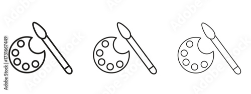 Palette icon for web. simple element illustration with editable strokes