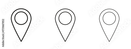 Navigation pin icon for web. simple element illustration with editable strokes