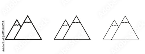 Mountain icon for web. simple element illustration with editable strokes