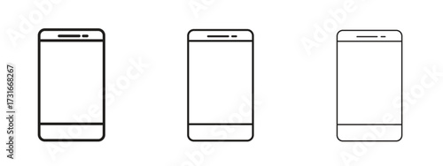 Mobile icon for web. simple element illustration with editable strokes