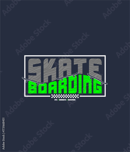 Skateboarding Typography sport design t-shirt vector illustration