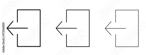 Log out icon for web. simple element illustration with editable strokes