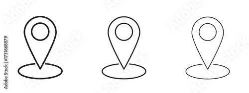 Location pin icon for web. simple element illustration with editable strokes