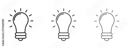 Lightbulb icon for web. simple element illustration with editable strokes