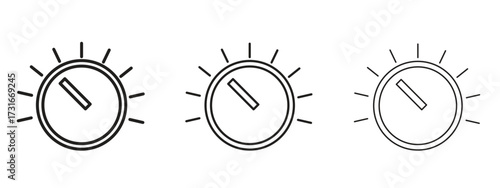 Knob icon for web. simple element illustration with editable strokes