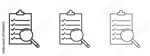 Inspection icon for web. simple element illustration with editable strokes