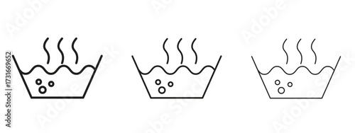 Hot Water icon for web. simple element illustration with editable strokes