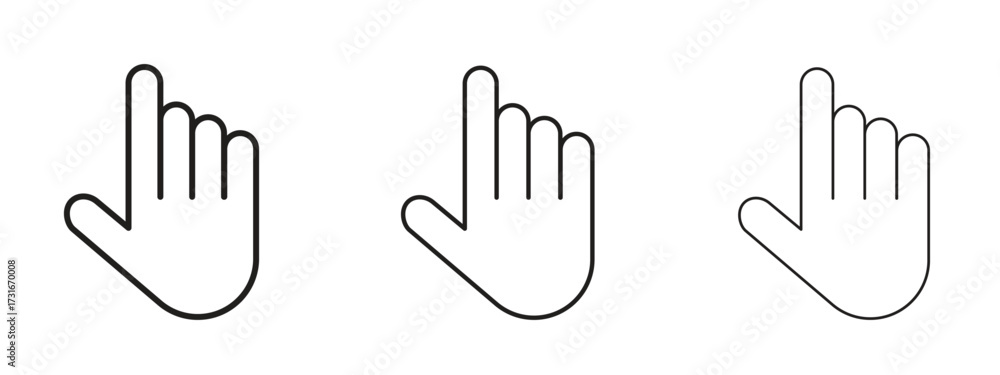 Obraz premium Hand pointer icon for web. simple element illustration with editable strokes