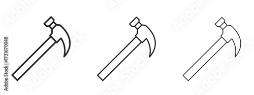 Hammer icon for web. simple element illustration with editable strokes