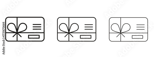Gift card icon for web. simple element illustration with editable strokes
