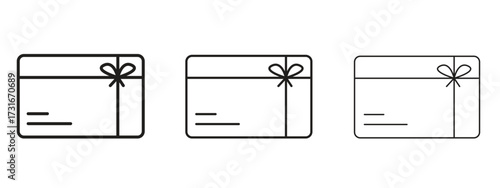 Gift card icon for web. simple element illustration with editable strokes