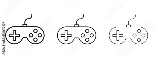 Gaming controller icon for web. simple element illustration with editable strokes