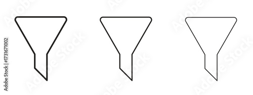 Funnel icon for web. simple element illustration with editable strokes
