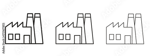 Factory icon for web. simple element illustration with editable strokes
