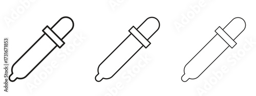 Eye dropper icon for web. simple element illustration with editable strokes